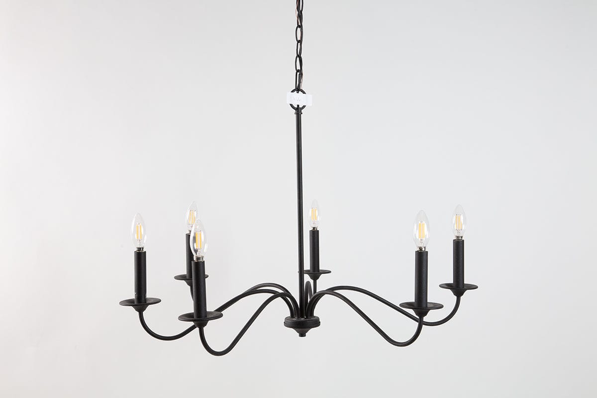 Metal Chandelier Posh Black #0466