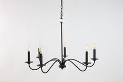 Metal Chandelier Posh Black #0466