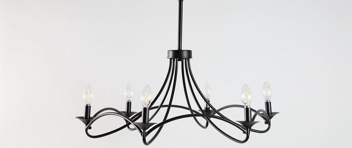 Kenroy Webble 6 Light Chandelier with Black Finish #0473