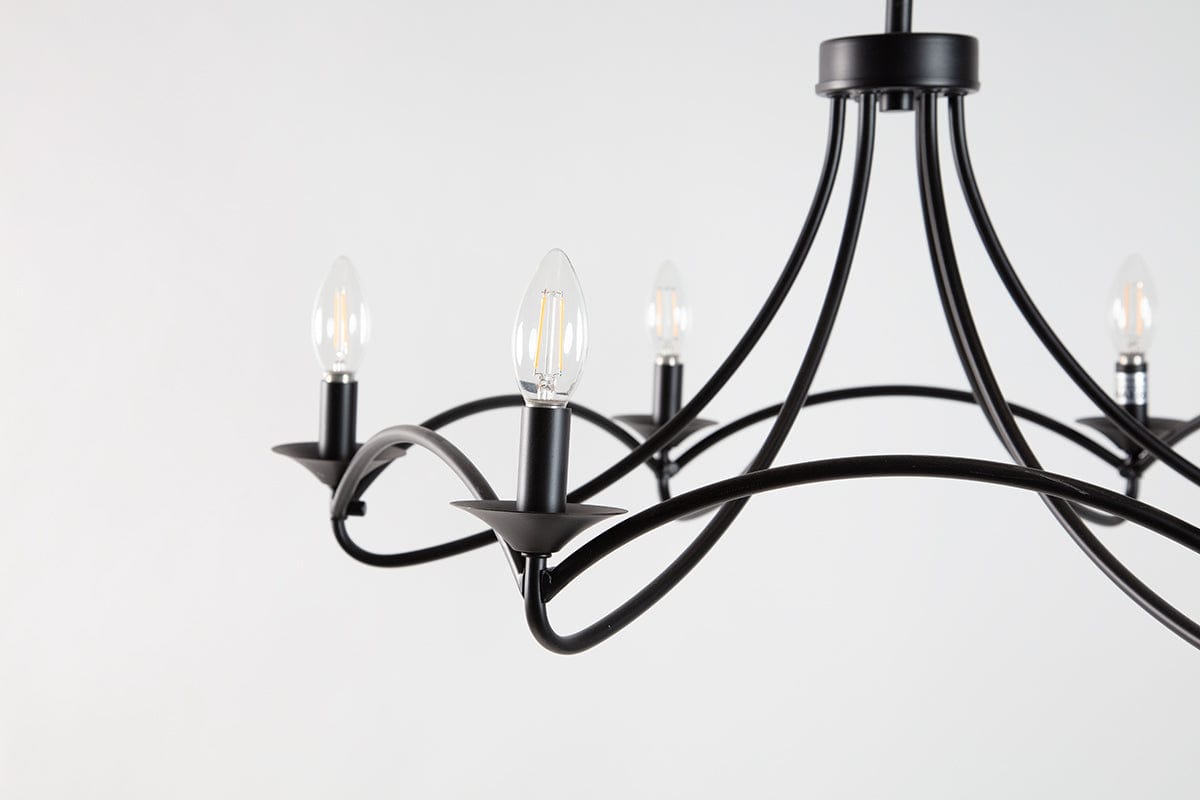 Kenroy Webble 6 Light Chandelier with Black Finish #0473