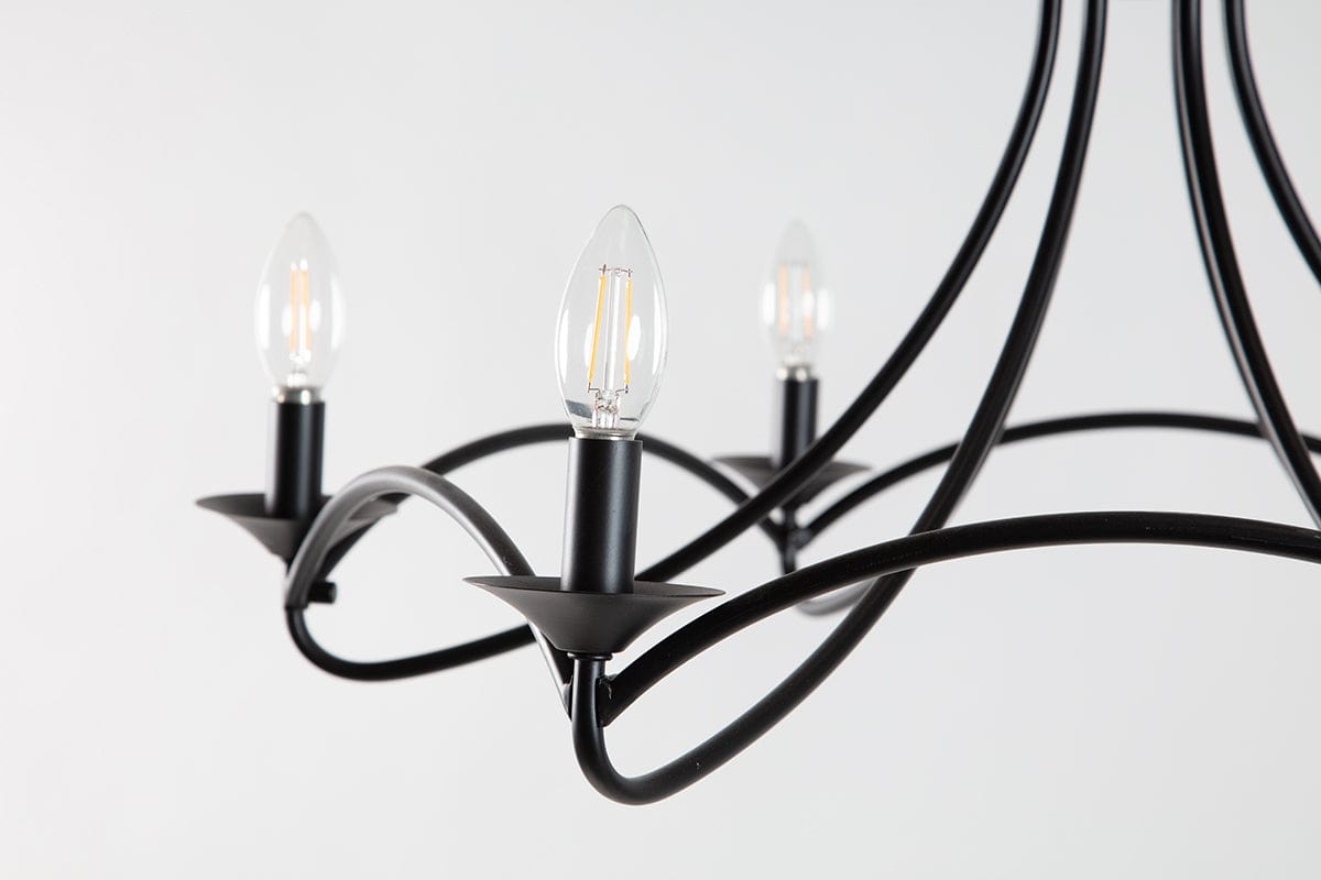 Kenroy Webble 6 Light Chandelier with Black Finish #0473