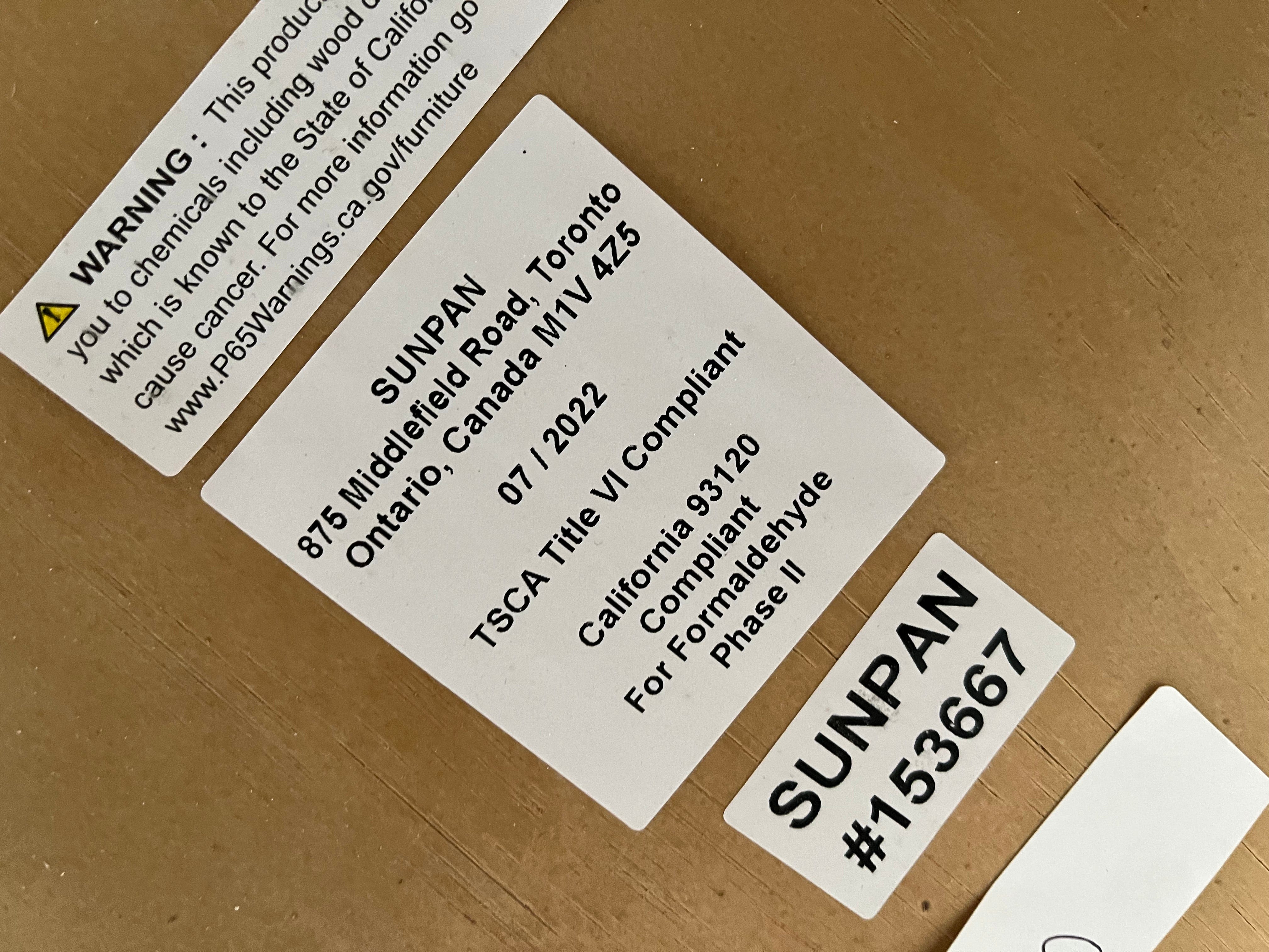 Sunpan Dining Table and 4 Chairs (used) #0760
