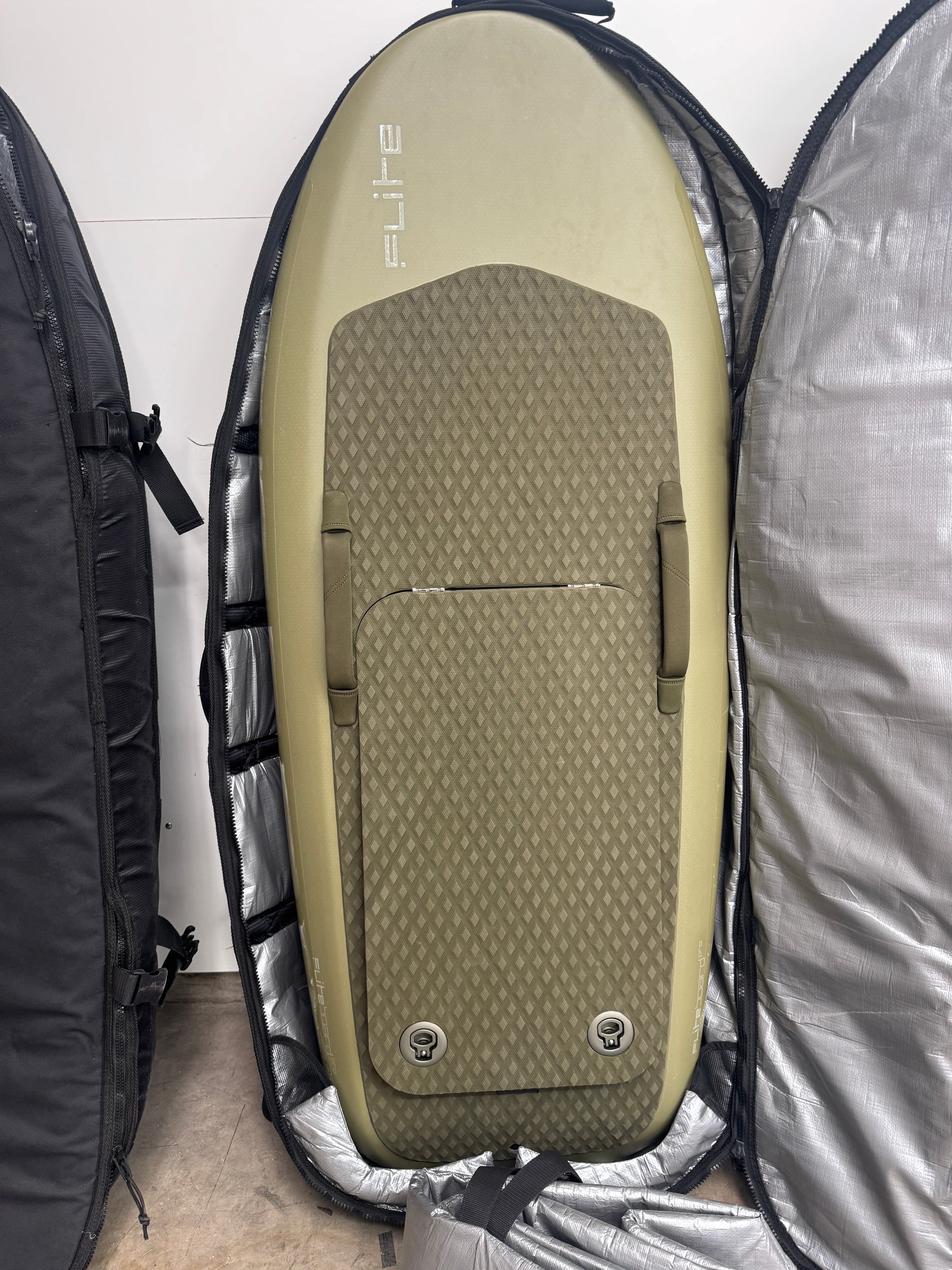 Fliteboard Pro Series 2 Carbon with accessories - Olive and black. Near new condition.