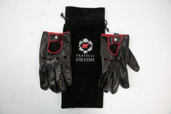 Fratelli Orsini Driving Gloves Black/Red #0529