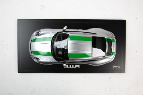 Porsche 911R Model Silver/Green #0532