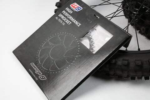 KKE 18/21 Surron Ultra Bee Wheel upgrade, Tires, and Sprocket (new) #0764
