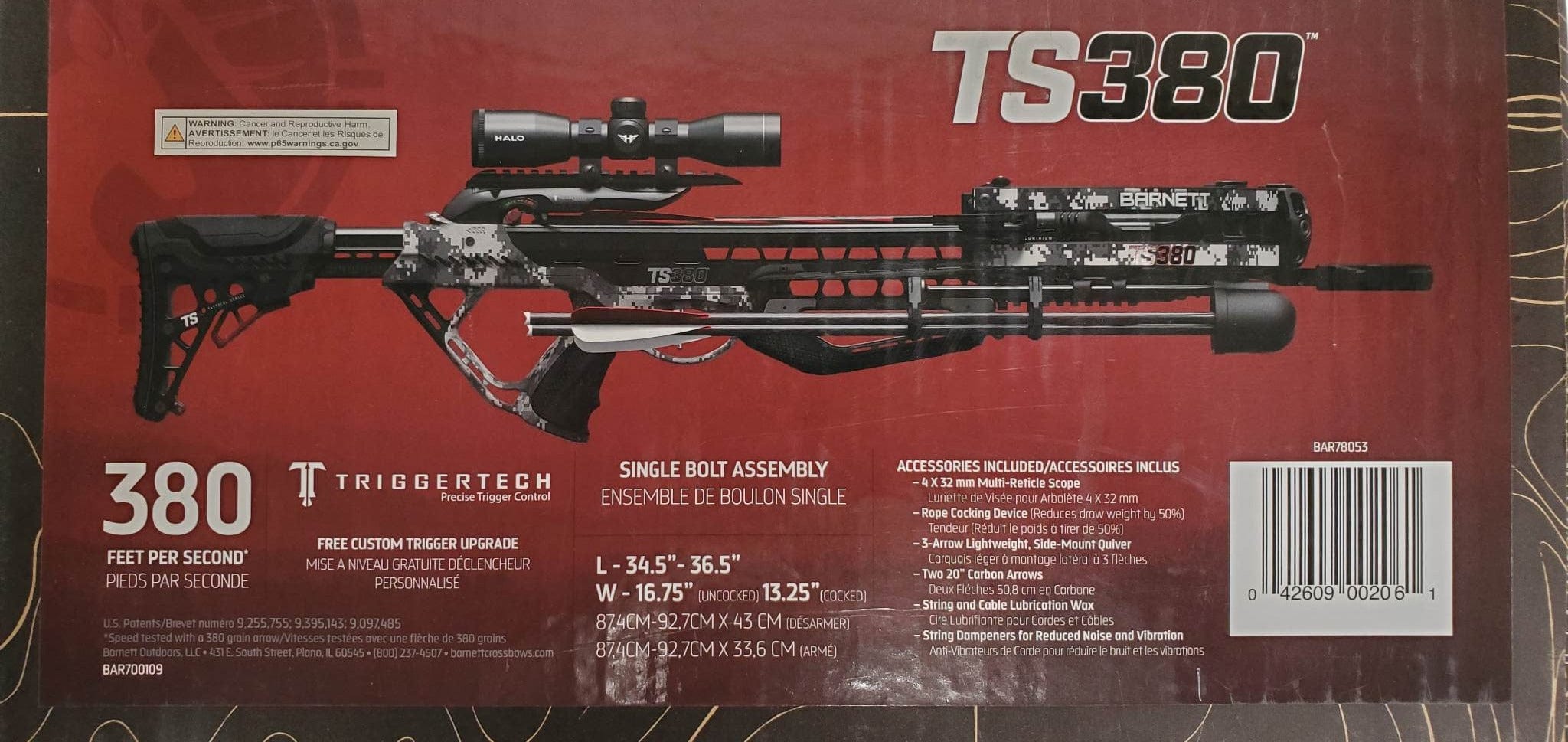 Barnett TS380 Crossbow w/ Anti-Dry Fire Trigger